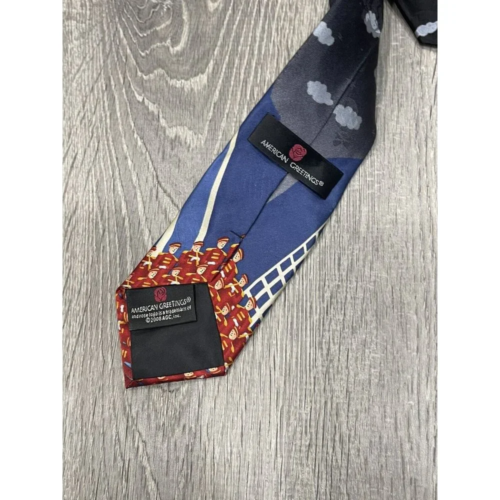 American Greetings Christmas Tie Santa Building J27